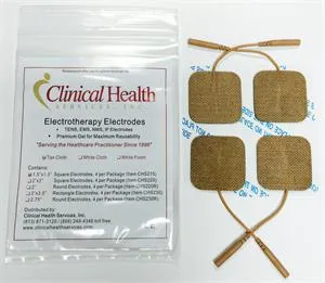 1.5"x1.5" Tan Cloth Topping, High Quality, Premium Gel Electrodes