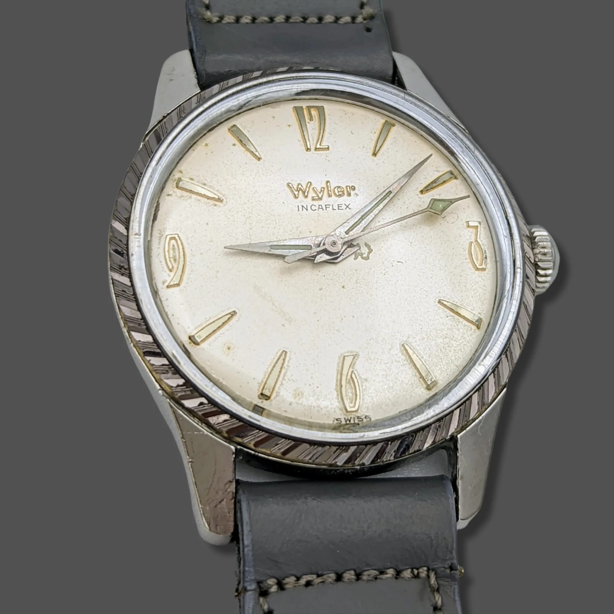 1950's WYLER Incaflex Watch 17 Jewels Cal. WM 29 / ETA 1100 Swiss