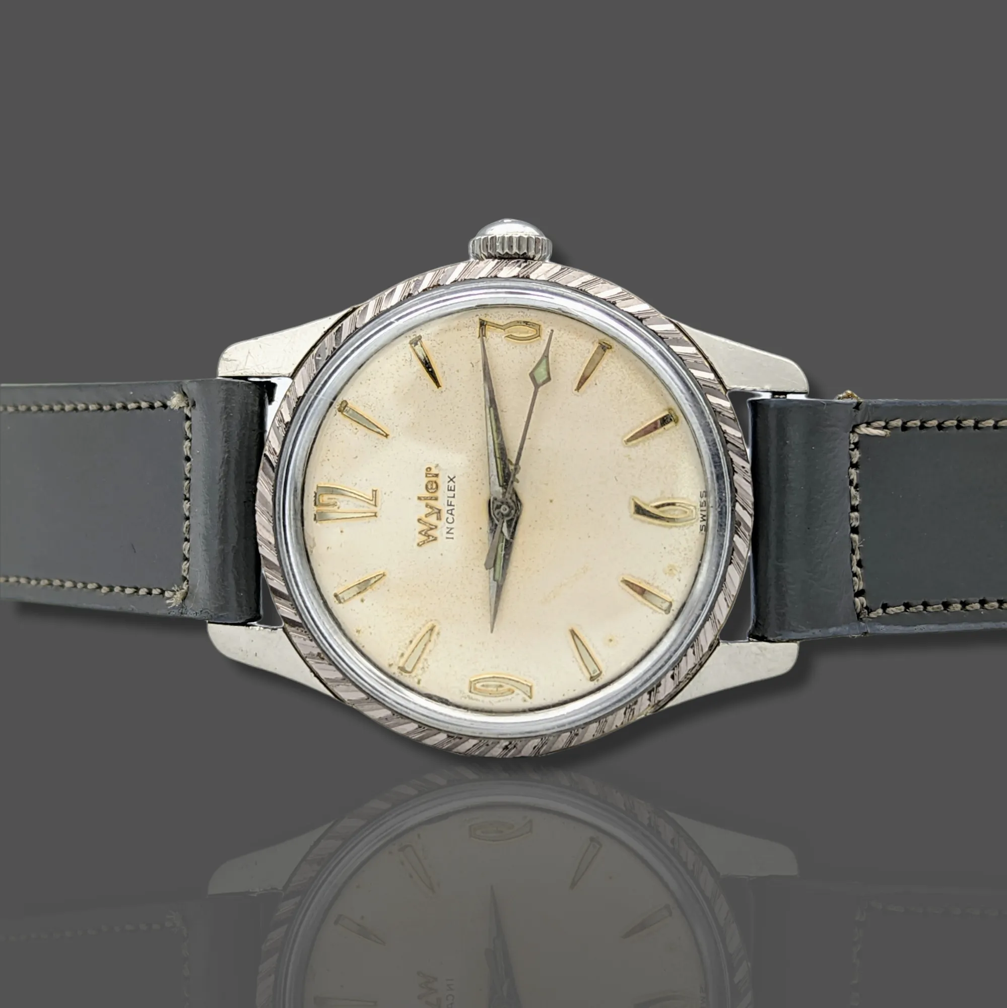 1950's WYLER Incaflex Watch 17 Jewels Cal. WM 29 / ETA 1100 Swiss