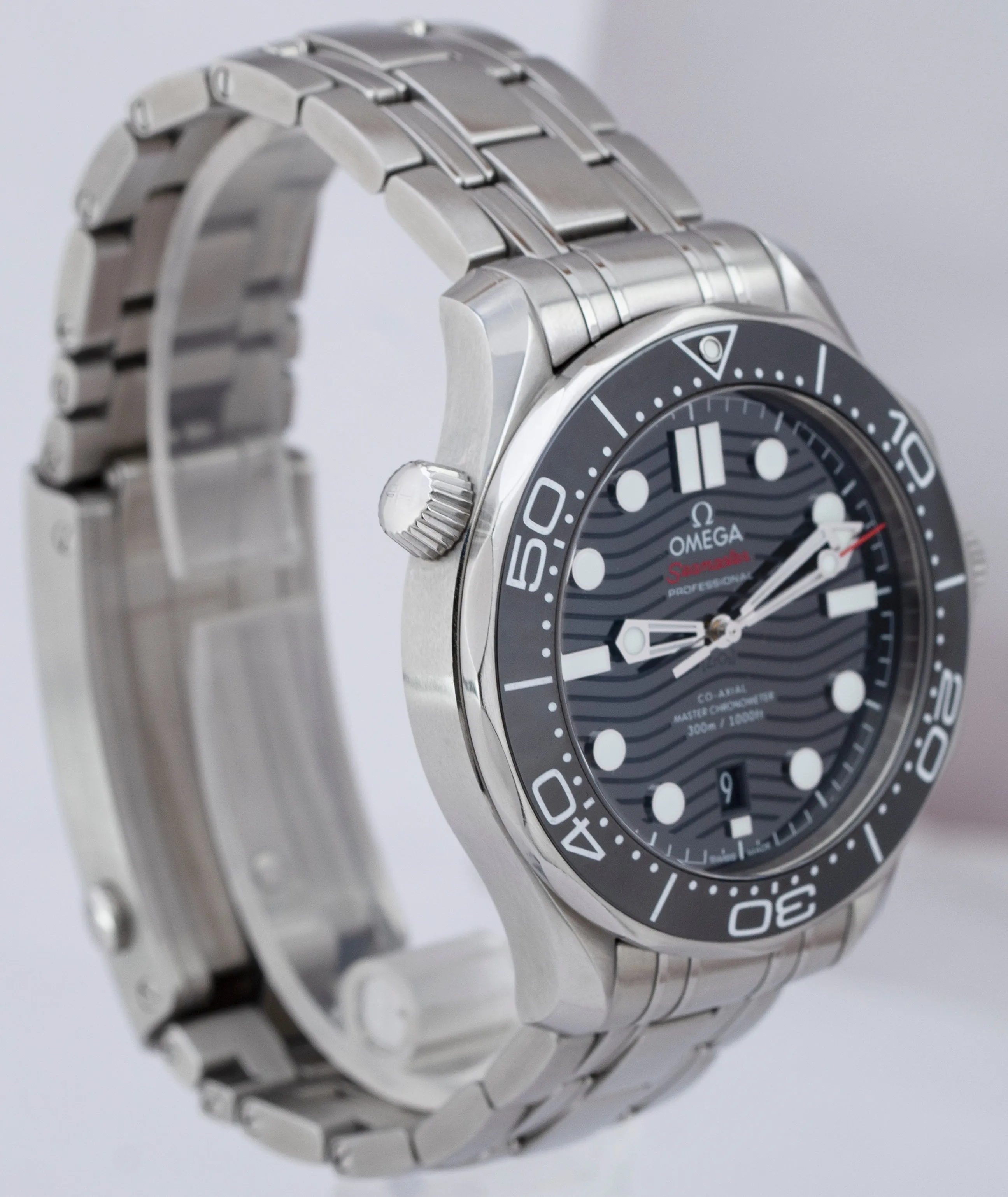2021 Omega Seamaster Diver 300M 42mm Black Wave 210.30.42.20.01.001 Watch B P