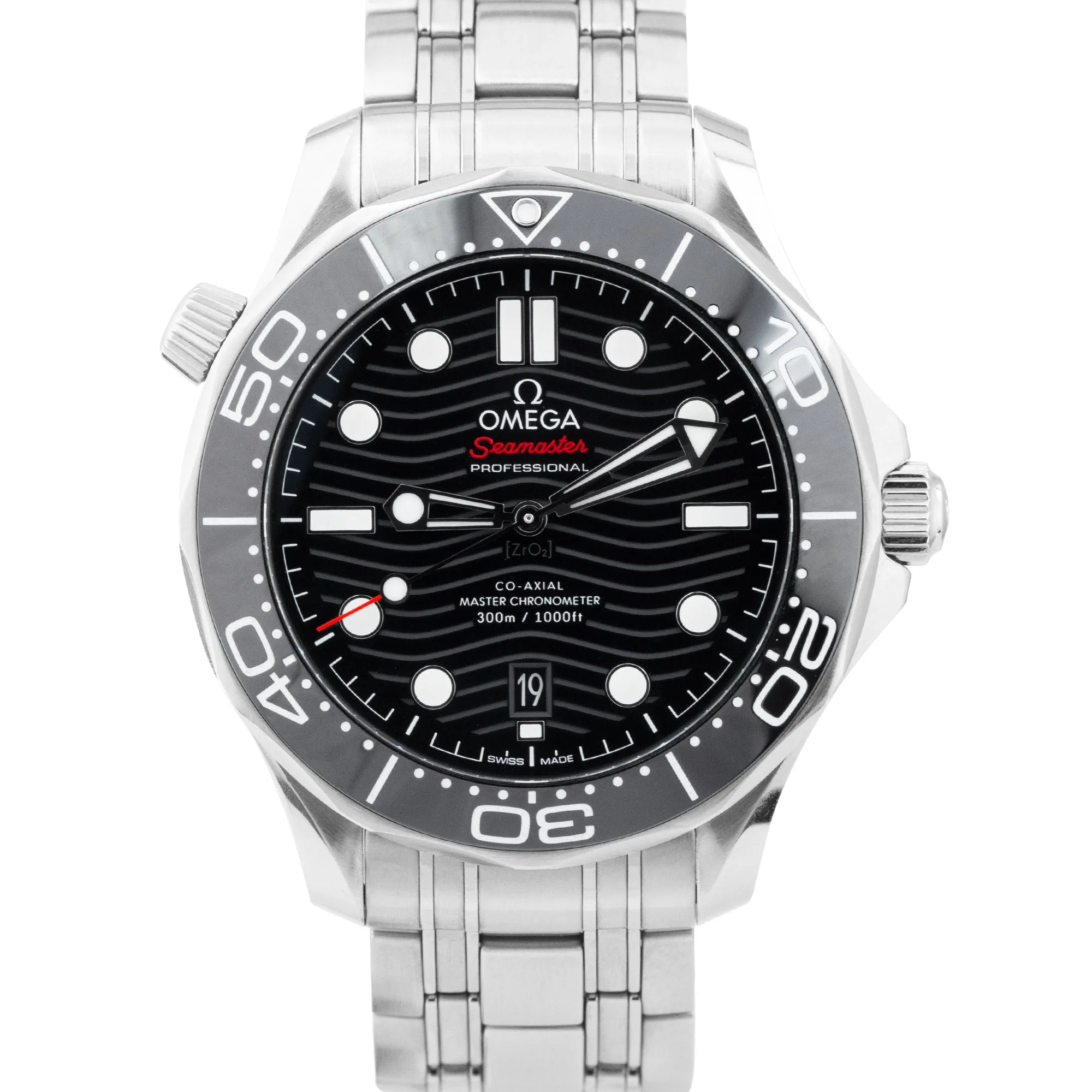 2021 Omega Seamaster Diver 300M 42mm Black Wave 210.30.42.20.01.001 Watch B P