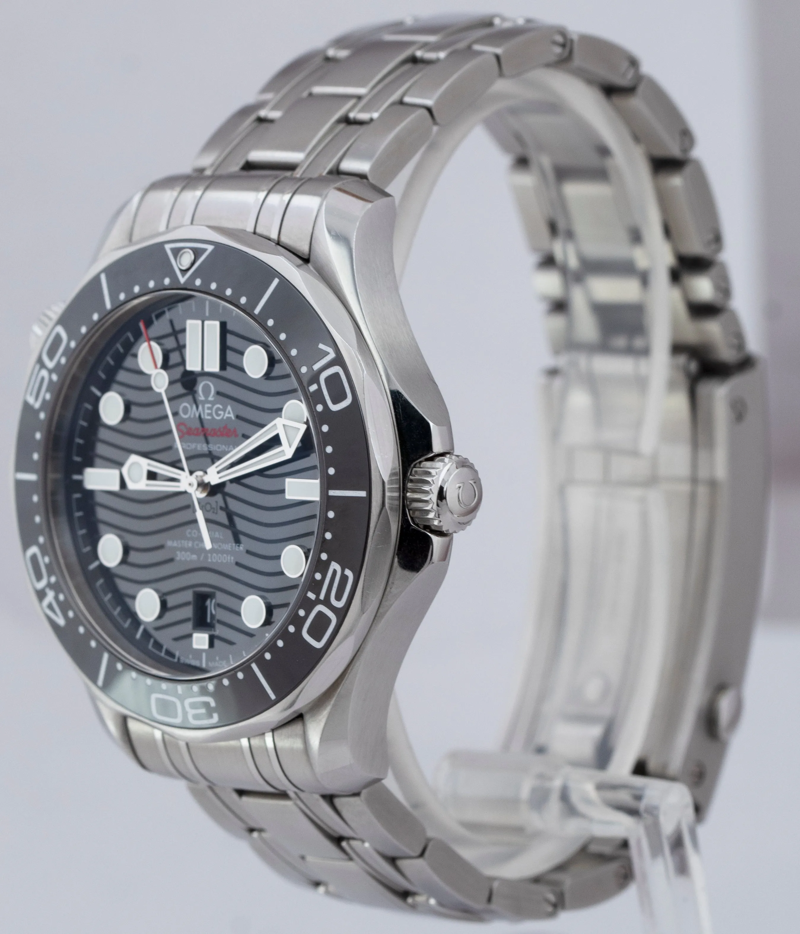 2021 Omega Seamaster Diver 300M 42mm Black Wave 210.30.42.20.01.001 Watch B P