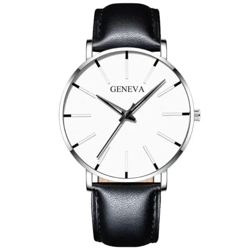 2024 Minimalist Men&#39;s Fashion Ultra Thin Watches Simple Men Business Stainless Steel Mesh Belt Quartz Watch relogio masculino