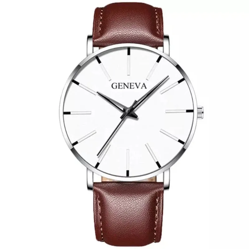 2024 Minimalist Men&#39;s Fashion Ultra Thin Watches Simple Men Business Stainless Steel Mesh Belt Quartz Watch relogio masculino