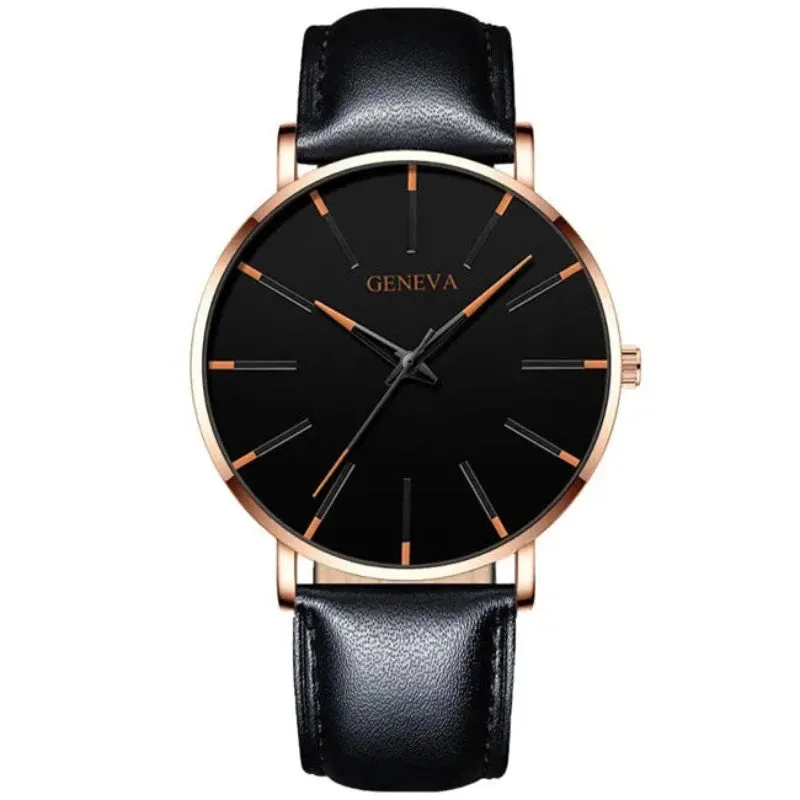 2024 Minimalist Men&#39;s Fashion Ultra Thin Watches Simple Men Business Stainless Steel Mesh Belt Quartz Watch relogio masculino