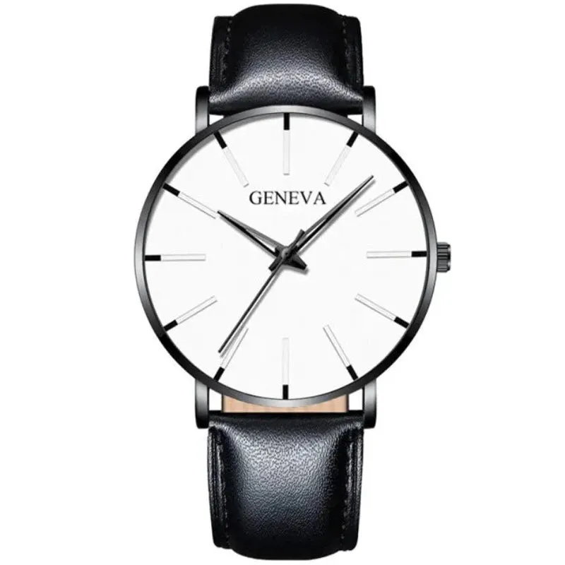 2024 Minimalist Men&#39;s Fashion Ultra Thin Watches Simple Men Business Stainless Steel Mesh Belt Quartz Watch relogio masculino