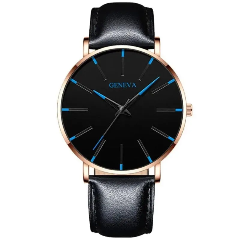2024 Minimalist Men&#39;s Fashion Ultra Thin Watches Simple Men Business Stainless Steel Mesh Belt Quartz Watch relogio masculino