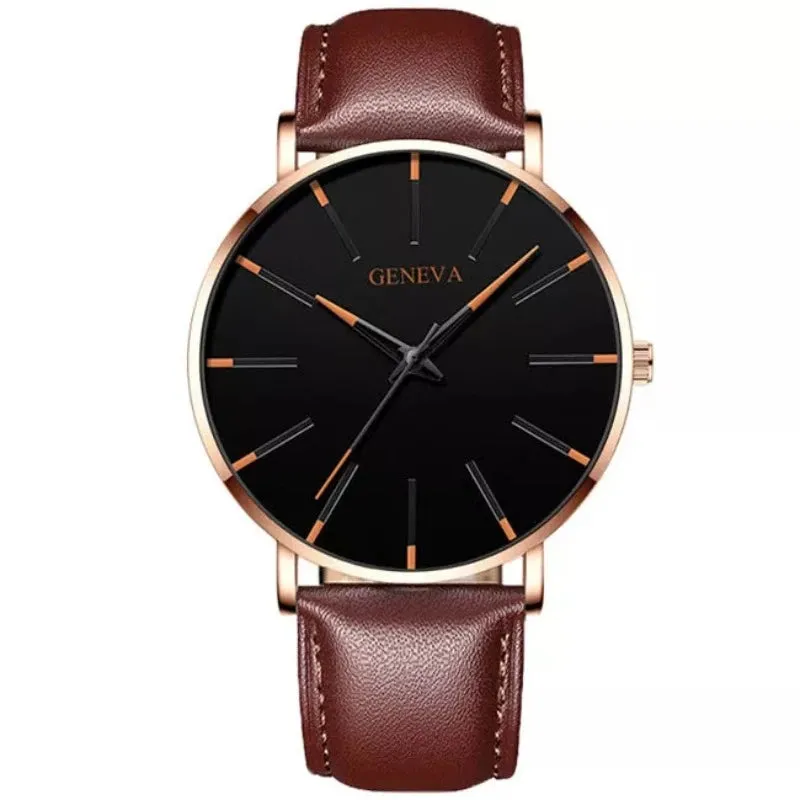 2024 Minimalist Men&#39;s Fashion Ultra Thin Watches Simple Men Business Stainless Steel Mesh Belt Quartz Watch relogio masculino