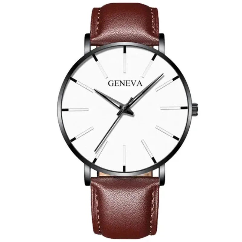 2024 Minimalist Men&#39;s Fashion Ultra Thin Watches Simple Men Business Stainless Steel Mesh Belt Quartz Watch relogio masculino