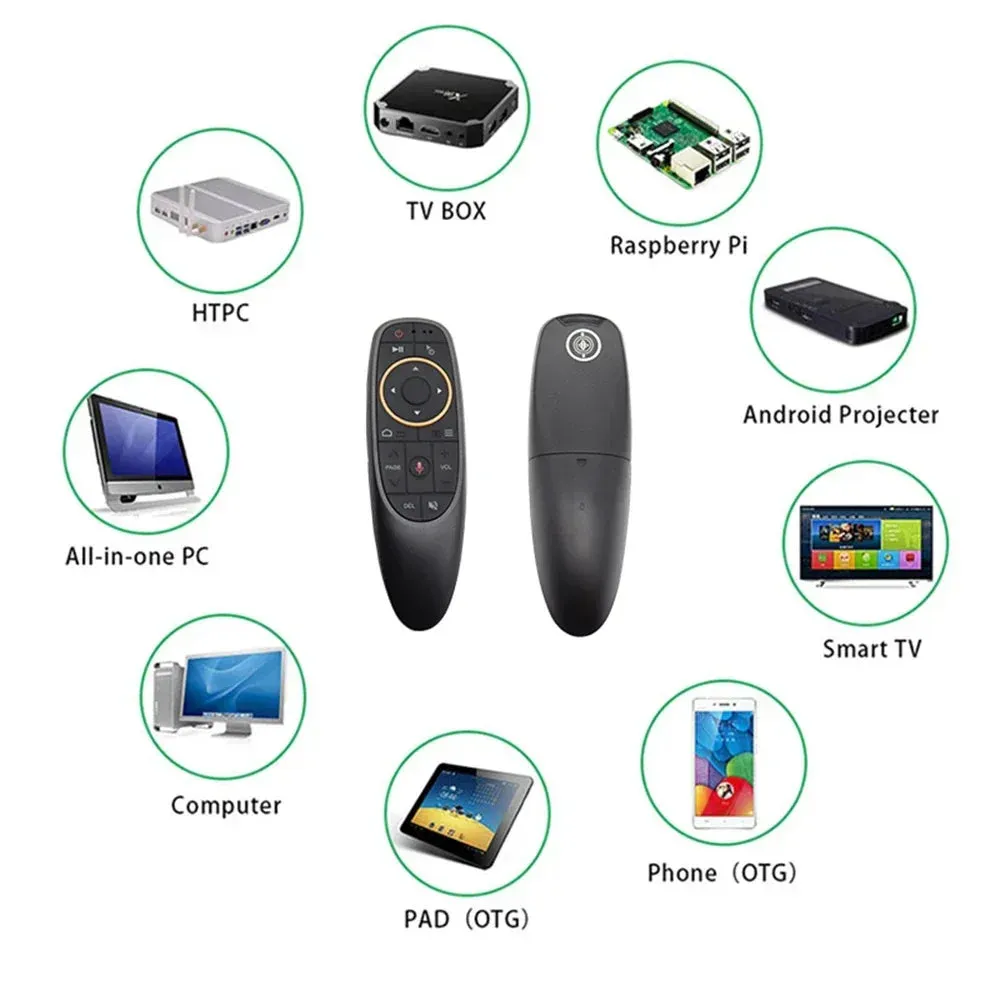 2.4G Wireless Gyroscope IR Learning Voice Remote Control G10S for Android TV Boxes