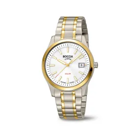 3326-02 - Ladies Two Tone Titanium Solar Dress Watch