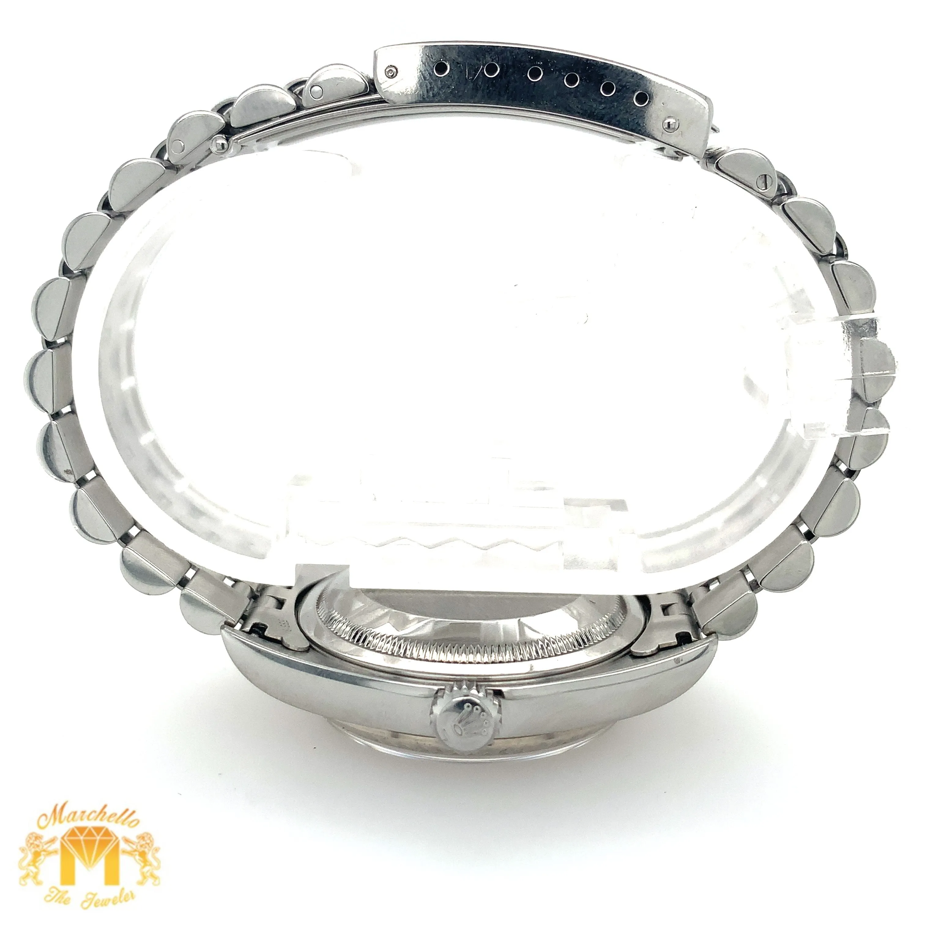 36mm Rolex Datejust Watch with Stainless Steel Jubilee Bracelet (quick-set, silver dial with Roman numerals)