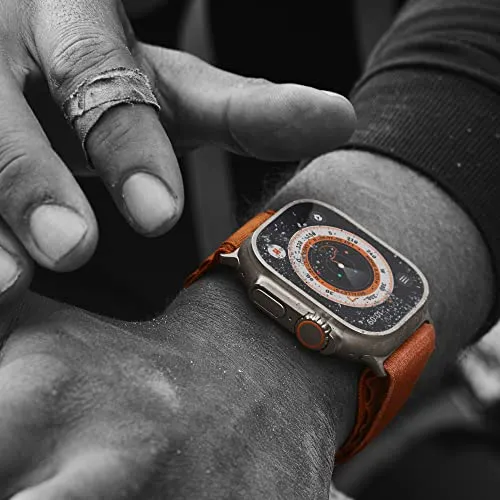 Apple Watch Ultra (GPS   Cellular, 49mm) Smartwatch - Titangehäuse, Alpine Loop Grün - Large. Fitnesstracker, präzisesGPS, Aktionstaste, extra Lange Batterielaufzeit, helleres Retina Display
