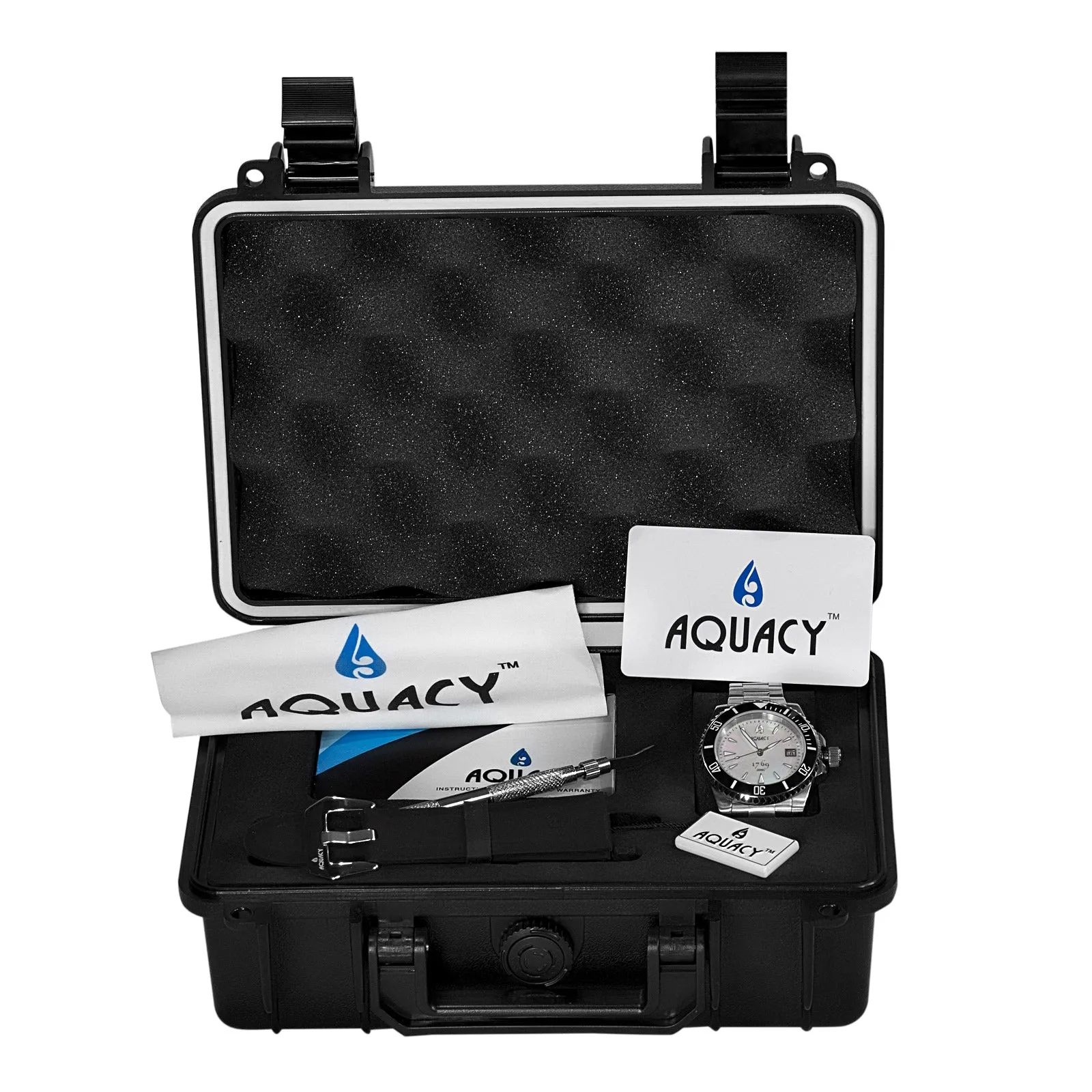 Aquacy 1769 Hei Matau Men's Automatic 300M White Diver MOP Watch ETA 2824 1769.WMP.B.S.ET