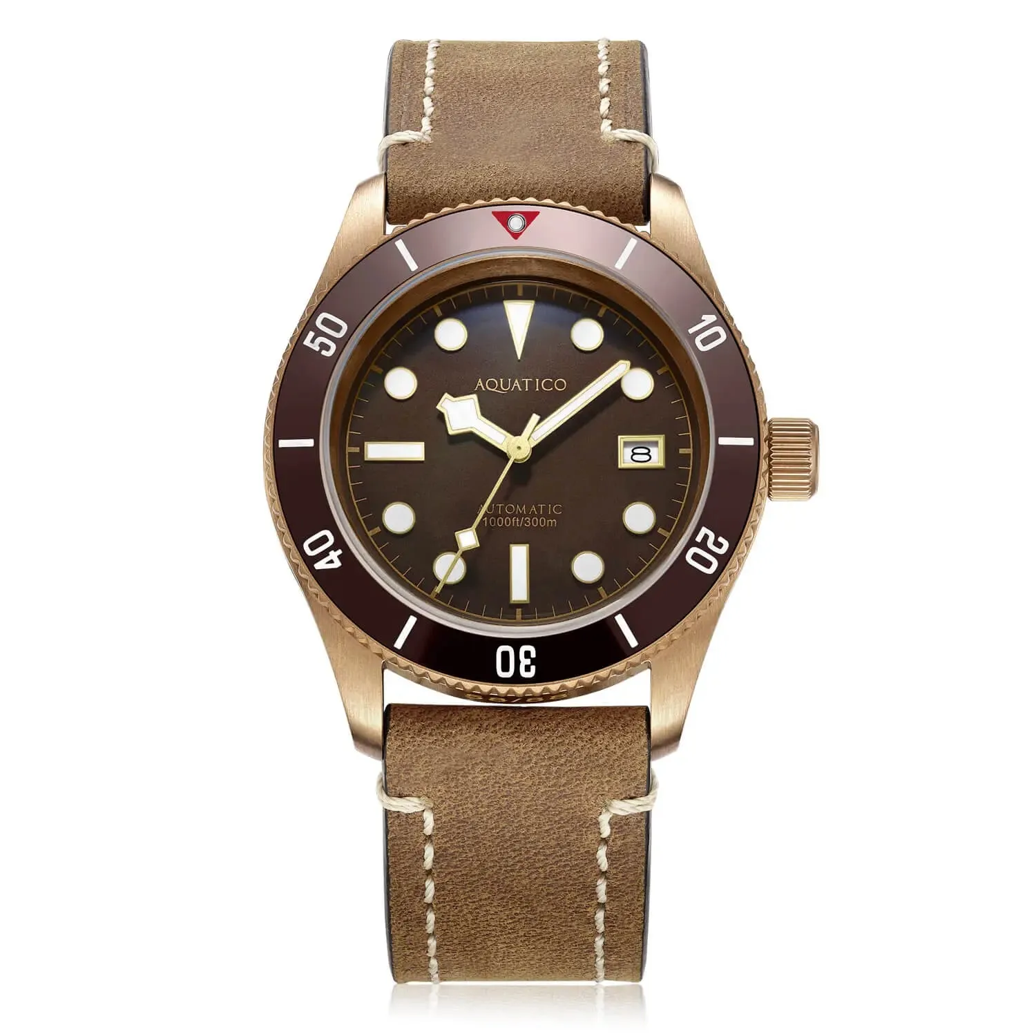 Aquatico Bronze Sea Star Brown Dial Watch (Ceramic Insert)