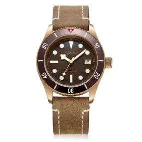 Aquatico Bronze Sea Star Brown Dial Watch (Ceramic Insert)