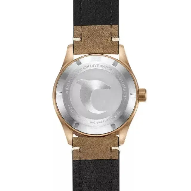 Aquatico Bronze Sea Star Brown Dial Watch (Ceramic Insert)