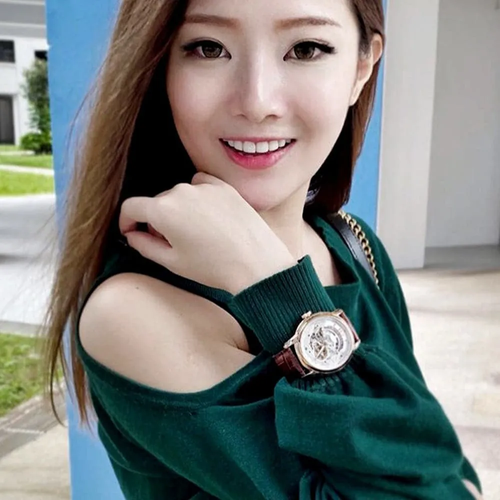 ARIES GOLD AUTOMATIC INFINUM EL TORO ROSE GOLD STAINLESS STEEL G 9005 RG-S BROWN LEATHER STRAP MEN'S WATCH
