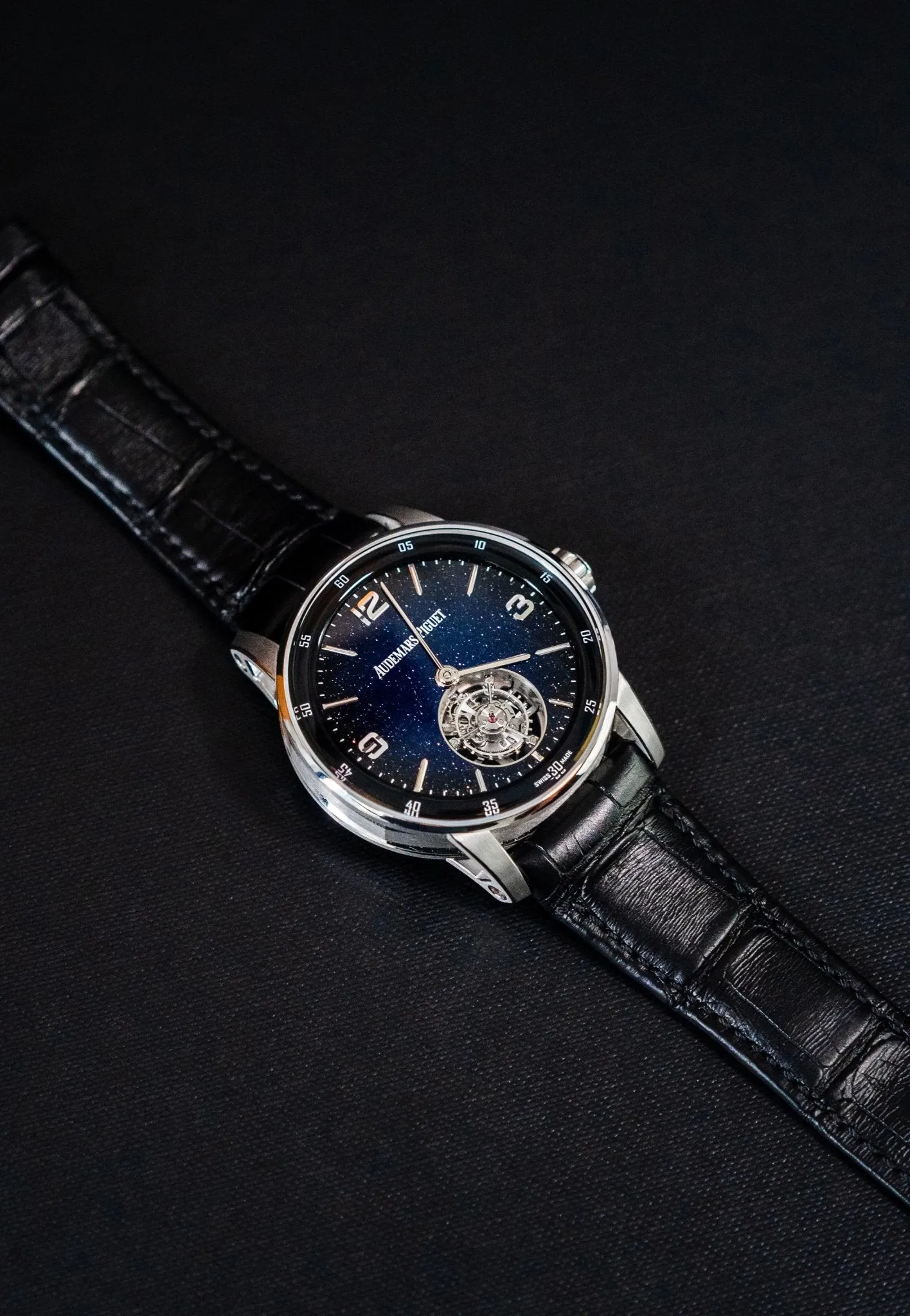 Audemars Piguet Code 11.59 Selfwinding Flying Tourbillon - White Gold - Blue Dial (Ref# 26396BC.OO.D002CR.01)
