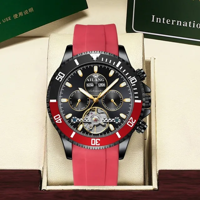automatic winding mechanical Tourbillon  waterproof fashion Luminous watch