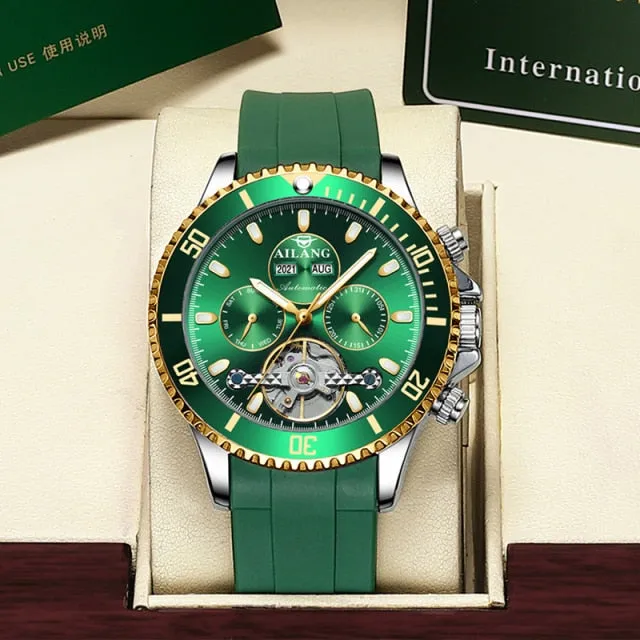 automatic winding mechanical Tourbillon  waterproof fashion Luminous watch