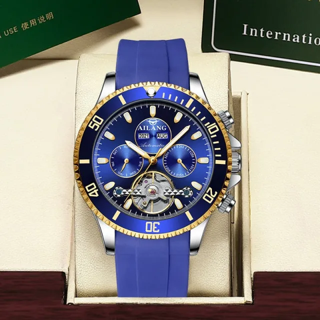 automatic winding mechanical Tourbillon  waterproof fashion Luminous watch