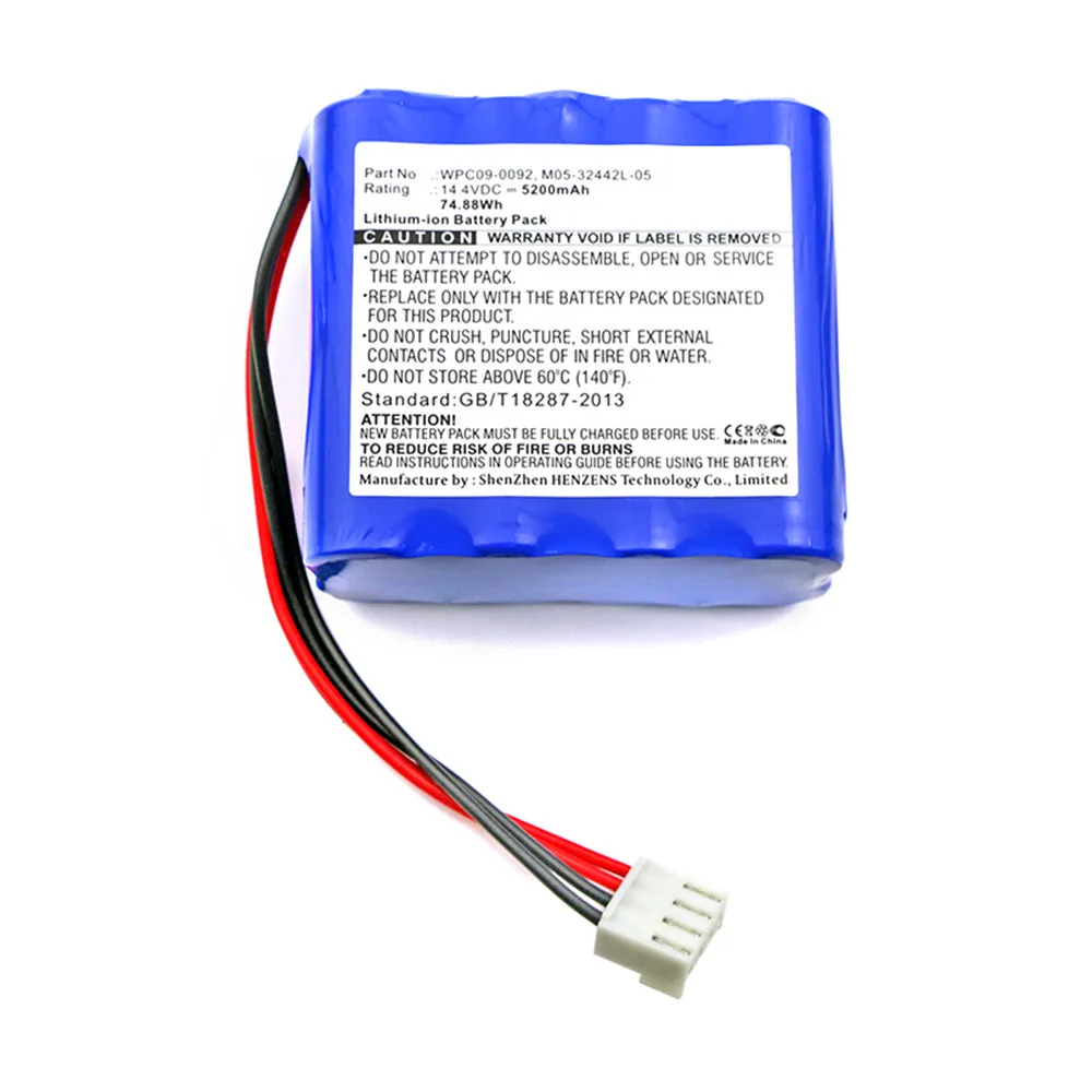 Batteries N Accessories BNA-WB-L10866 Medical Battery - Li-ion, 14.4V, 5200mAh, Ultra High Capacity - Replacement for CONTEC WP-18650-14.4-4400 Battery