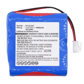 Batteries N Accessories BNA-WB-L9342 Medical Battery - Li-ion, 14.8V, 3400mAh, Ultra High Capacity - Replacement for Biocare HYLB-947 Battery