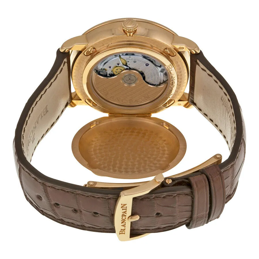 Blancpain Villeret Moonphase & Complete Calendar Automatic Oplaine Dial Brown Leather Men's Watch 6664-3642-55B