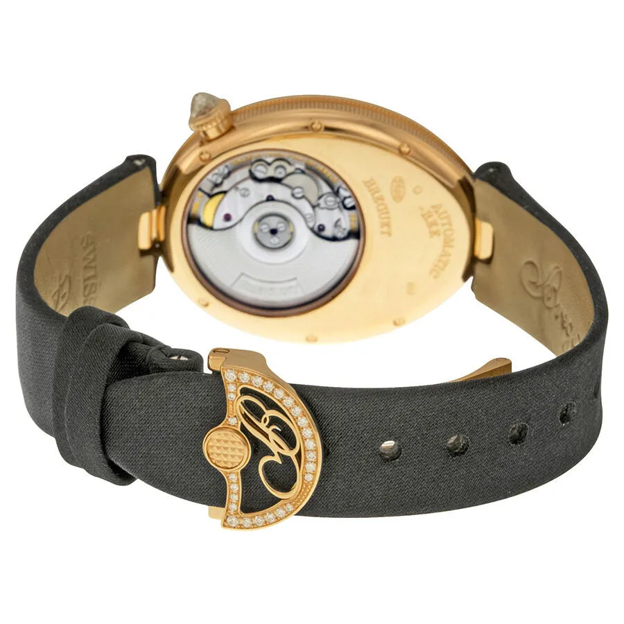 Breguet Reine de Naples Mother of Pearl Dial 18kt Rose Gold Black Ladies Diamond Watch 8918BR58864D00D 8918BR/58/864.D00D