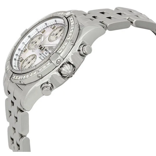 Breitling Chrono Galactic Mother of Pearl Diamond Dial Men's Watch A13358LA-A578SS A13358LA/A578