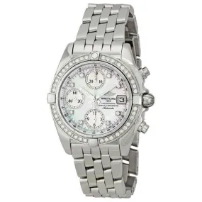Breitling Chrono Galactic Mother of Pearl Diamond Dial Men's Watch A13358LA-A578SS A13358LA/A578