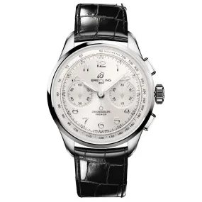 Breitling Premier B09 Chronograph 40mm Silver Dial Manual Wound Gents Watch AB0930371G1P1