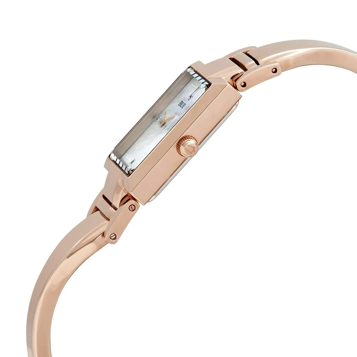 Bulova Classic Quartz Diamond Mother of Pearl Dial Ladies Watch 97P142