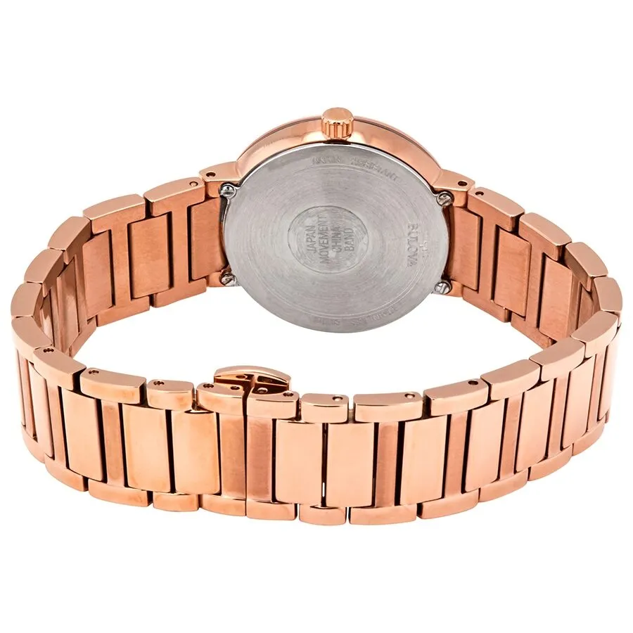 Bulova Modern Quartz Diamond Mother of Pearl Dial Ladies Watch 97P132