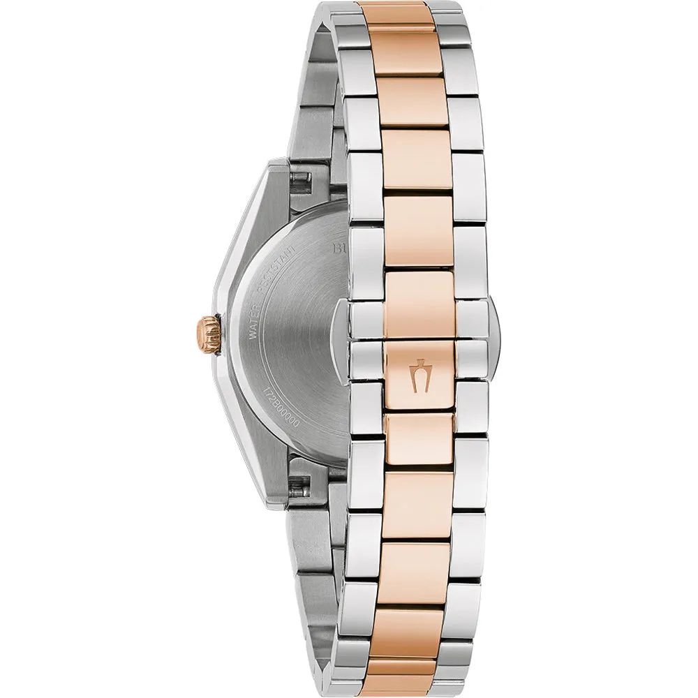 Bulova Surveyor Women's Watch with Diamond Accents and Mother Of Pearl Dial Model 98P207