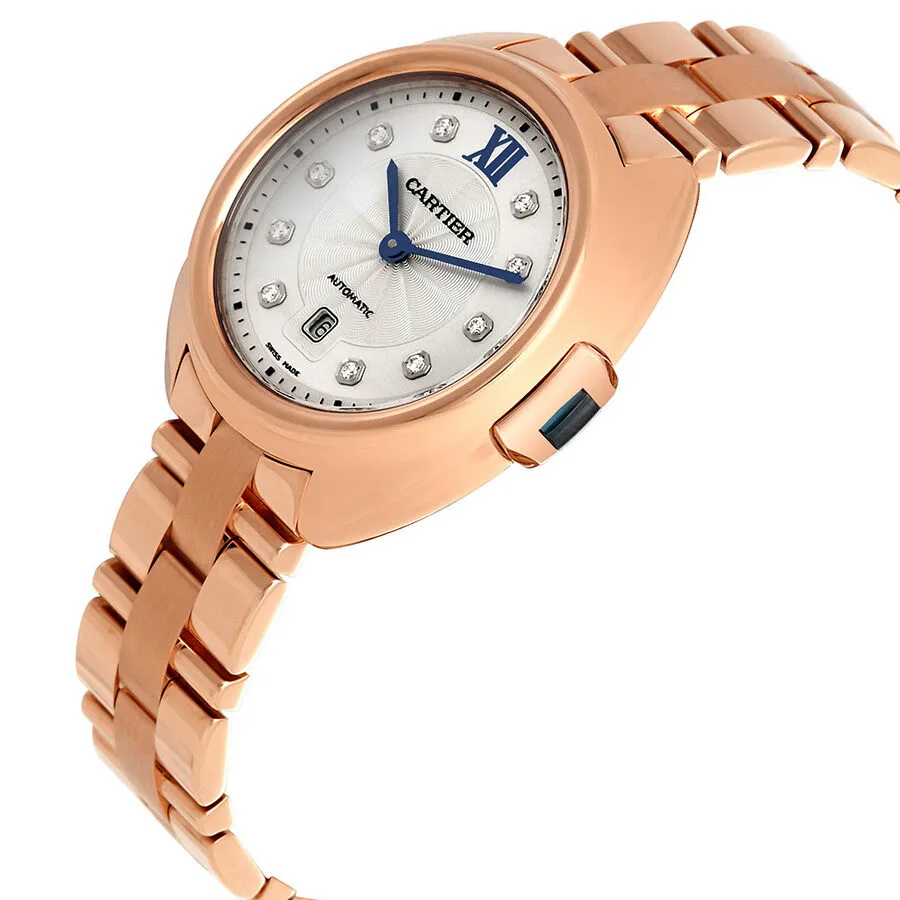 Cartier Cle Automatic 18kt Rose Gold Ladies Watch WJCL0034