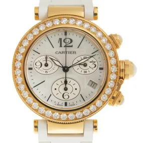 Cartier Pasha Seatimer Mother of Pearl Chronograph Ladies Watch WJ130009
