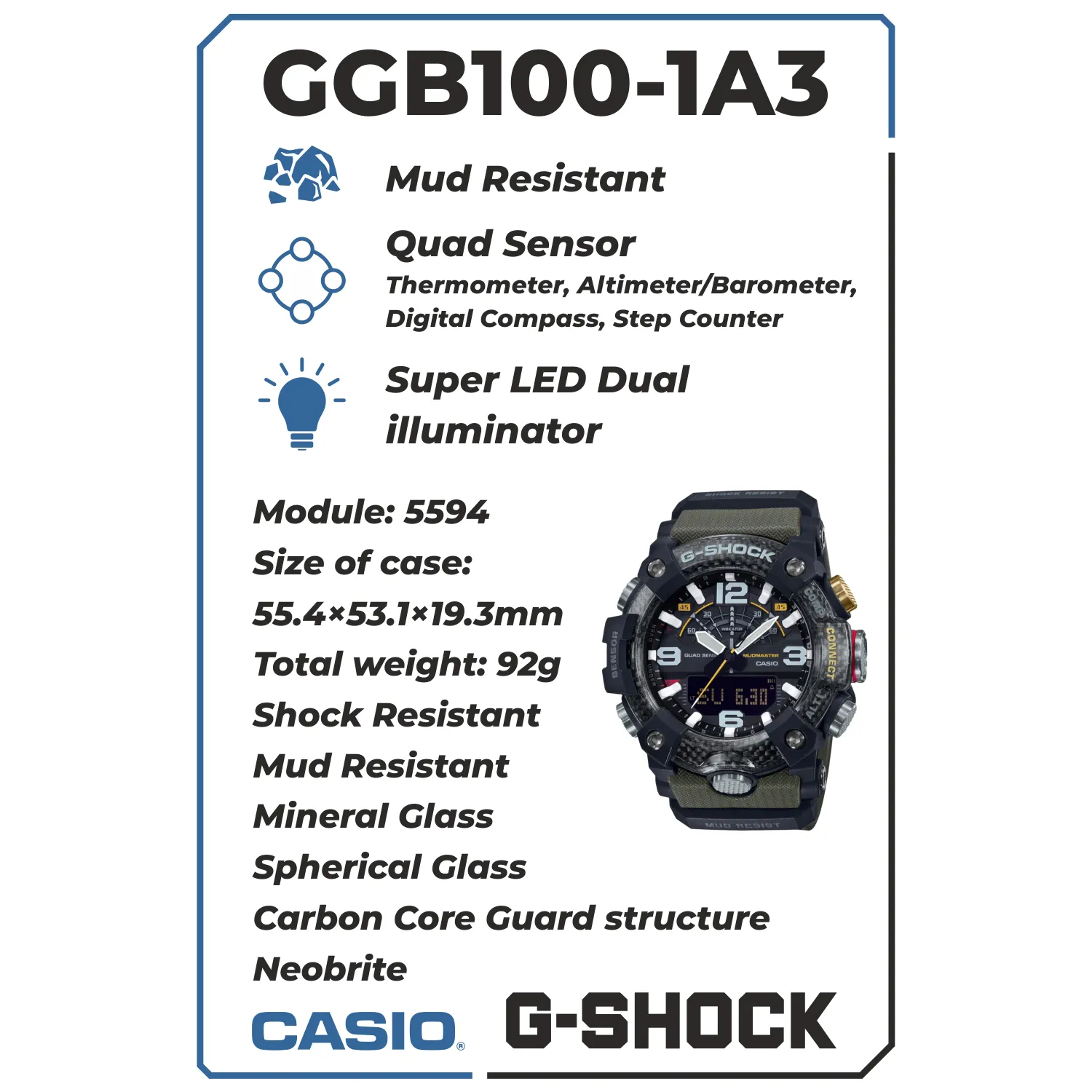 Casio G-Shock Master of G Mudmaster Men's Watch