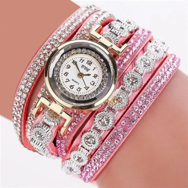 CCQ Women's Fashion Genuine Leather Luxury Straps Bracelet Watch