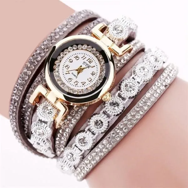 CCQ Women's Fashion Genuine Leather Luxury Straps Bracelet Watch