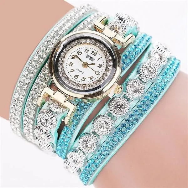 CCQ Women's Fashion Genuine Leather Luxury Straps Bracelet Watch
