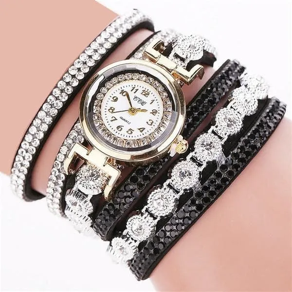CCQ Women's Fashion Genuine Leather Luxury Straps Bracelet Watch