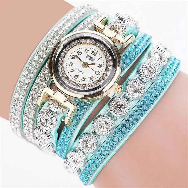 CCQ Women's Fashion Genuine Leather Luxury Straps Bracelet Watch