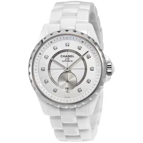 Chanel J12-365 White Opaline Diamond Dial Ceramic Ladies Watch H4345