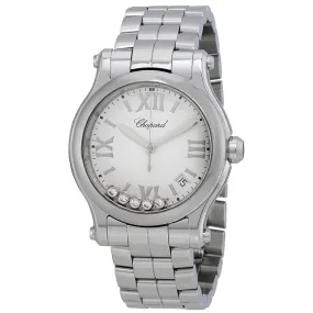 Chopard Happy Sport White Matte Dial Ladies Watch 278582-3002