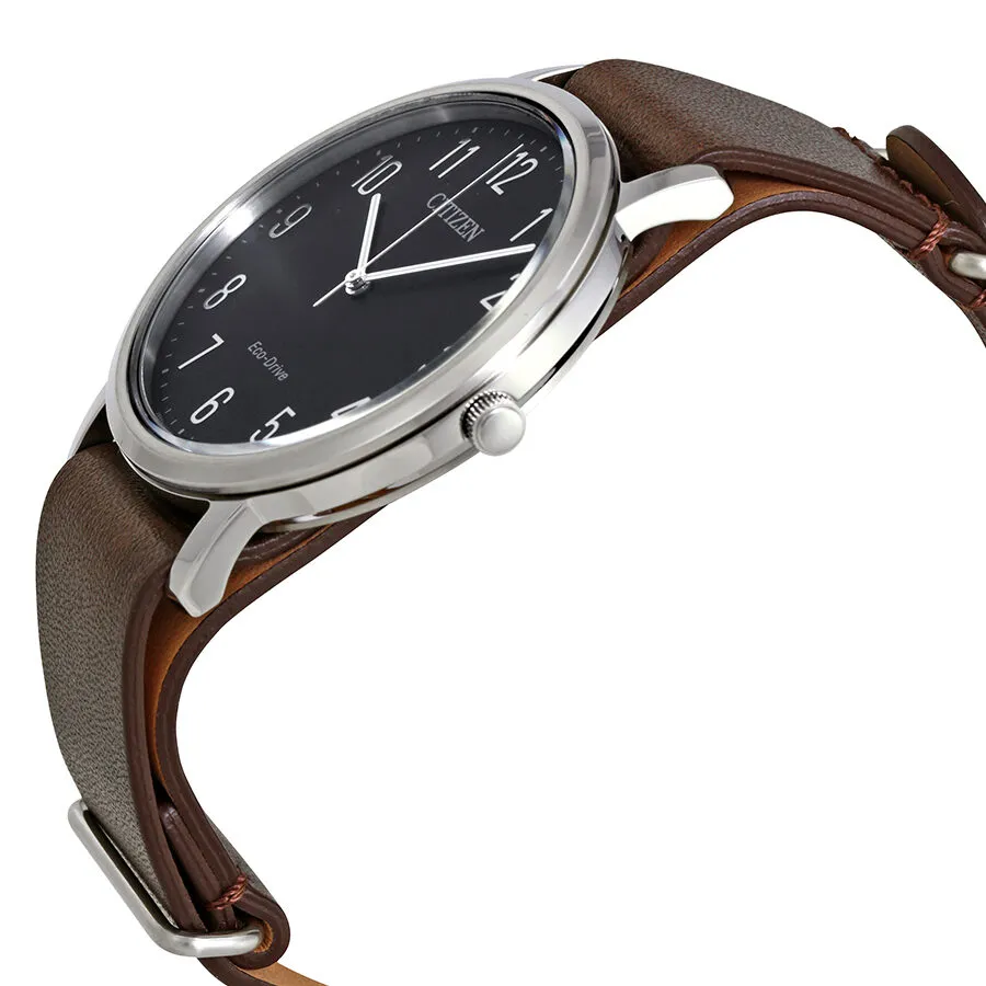 Citizen Chandler Black Dial Brown Leather Men's Watch BJ6500-04E