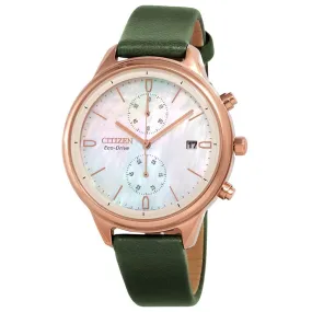 Citizen Chandler Chronograph Mother of Pearl Ladies Watch FB2008-01D