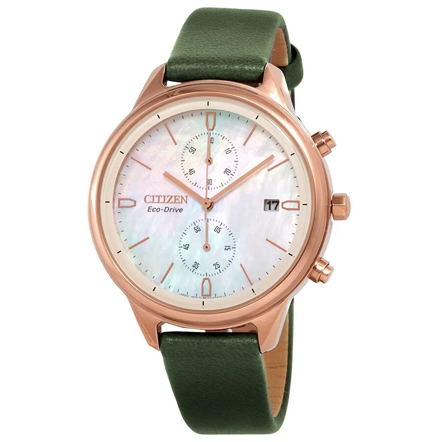 Citizen Chandler Chronograph Mother of Pearl Ladies Watch FB2008-01D