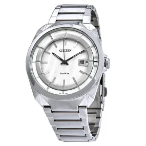 Citizen Eco-Drive White Dial Stainless Steel Men's Watch AW1010-57B